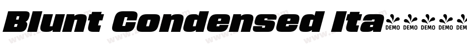 Blunt Condensed Ita字体转换